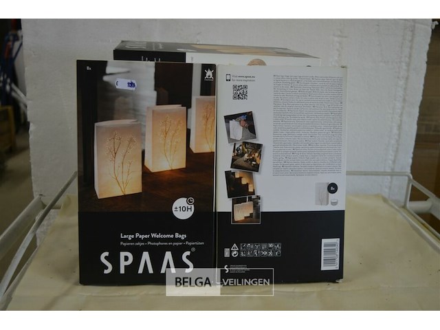 10x large paper welcome bags met kaarsen - afbeelding 1 van  4