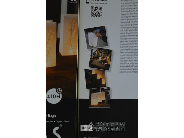 10x large paper welcome bags met kaarsen - afbeelding 3 van  4