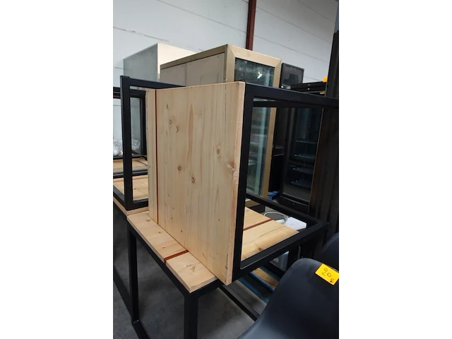 10x metaal/houten tafel - afbeelding 2 van  2