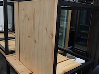 10x metaal/houten tafel - afbeelding 2 van  2