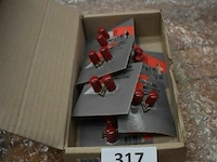 10x meubelknop cilinder 15x25mm rood 2 stuks - afbeelding 1 van  1