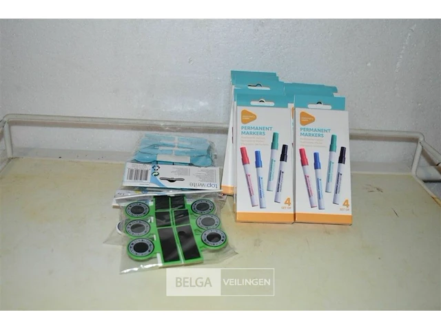 10x permanent markers, 4 kl. clips - afbeelding 1 van  3