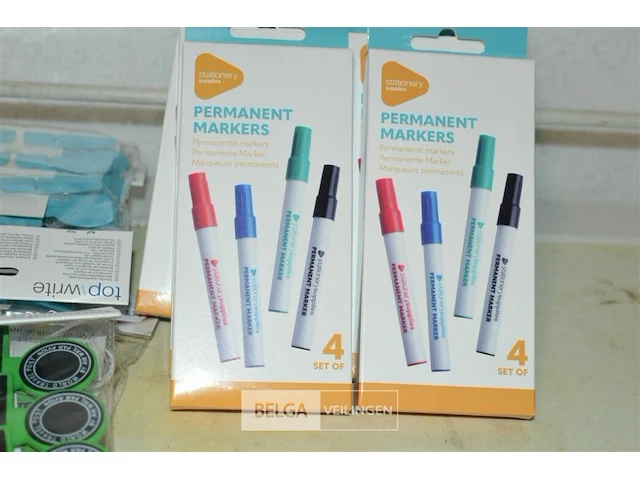 10x permnent markers, 4 kl. clips - afbeelding 3 van  3