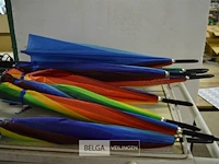10x regenboog stokparaplu's - afbeelding 3 van  4