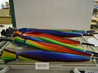 10x regenboog stokparaplu's - afbeelding 1 van  4