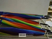 10x regenboog stokparaplu's - afbeelding 3 van  4