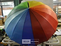 10x regenboog stokparaplu's - afbeelding 4 van  4