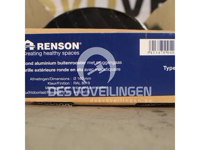 10x rooster renson skin 434r dia 160 ral 8019 - afbeelding 2 van  2