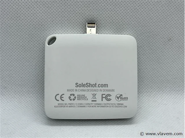 10x soleshot powerbank – iphone – 1800 mah - afbeelding 1 van  1