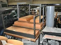 10x vintage schoolbank 2 personen afm ± 115x50x55 - afbeelding 1 van  2