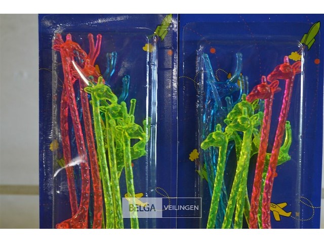 10x10st coctail sticks giraffe - afbeelding 3 van  3