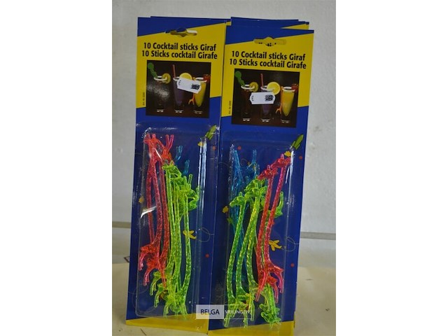 10x10st coctail sticks giraffe - afbeelding 2 van  4