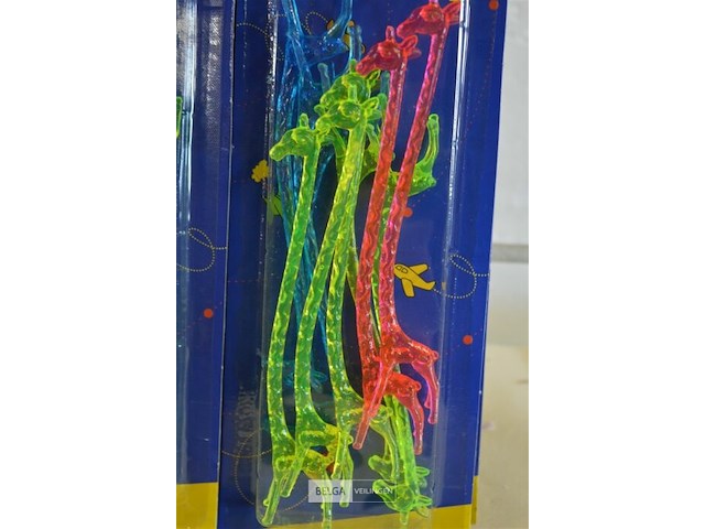 10x10st coctail sticks giraffe - afbeelding 4 van  4