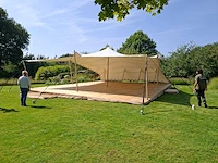 10x12m witte stretch tentzeil - afbeelding 2 van  3