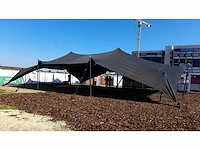 10x20m zwarte stretch tentzeil - afbeelding 2 van  2