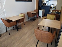 11 bistrotafels vv plm 22 stoffen stoelen - afbeelding 5 van  9