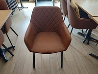 11 bistrotafels vv plm 22 stoffen stoelen - afbeelding 6 van  9