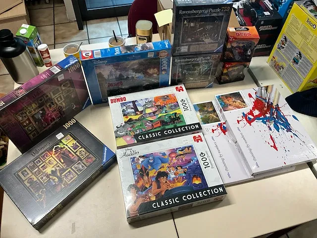 11 diverse gezelschapspellen ravensburger, jumbo, trivial pursuit - afbeelding 1 van  11