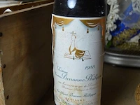 11 flessen rode wijn in houten kist chateau mouton baronne philippe 1988 - afbeelding 6 van  6