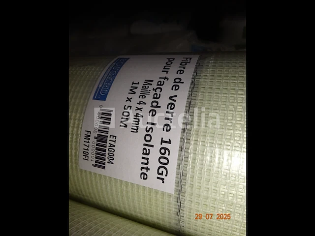 11 rollen 1m/50m glasvezel, 160 gr voor het isoleren van de gevel - 4x4mm mesh - afbeelding 1 van  2