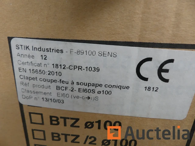 11 stik industries bcf conische klep brandkleppen - ei60s - afbeelding 2 van  7