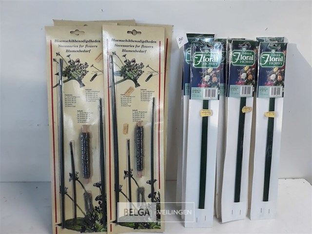 11 x bloemschik binddraad 2 assorti - afbeelding 2 van  3