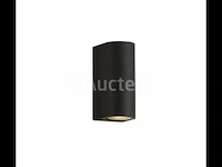 11 x gu10 double flow outdoor wandlamp – ip65 waterdicht – zwart - afbeelding 1 van  5