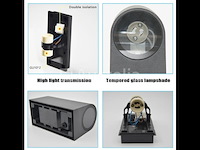 11 x gu10 dual flow buiten wandlamp – ip65 waterdicht – zwart - afbeelding 5 van  5