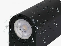 11 x gu10 dual flow buiten wandlamp – ip65 waterdicht – zwart - afbeelding 5 van  6