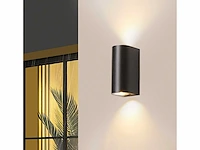 11 x gu10 dual flow buiten wandlamp – ip65 waterdicht – zwart - afbeelding 1 van  5