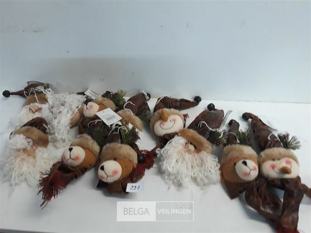 11 x hangdeco met bel in muts - afbeelding 1 van  3