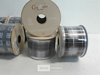 11 x kerstlint 5 cm x 2,74 m zilver - afbeelding 3 van  3