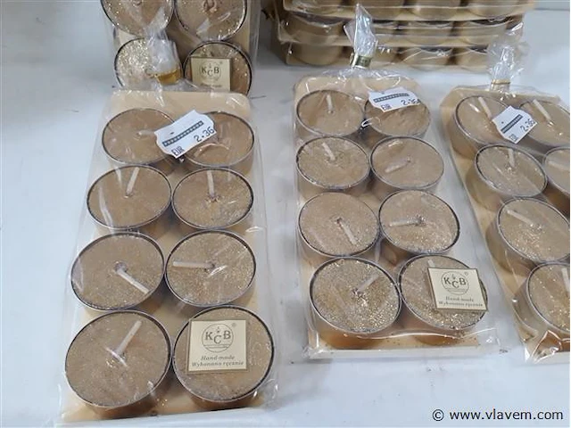11 x t-lichtjes goudkleur 8 stuks - afbeelding 2 van  2