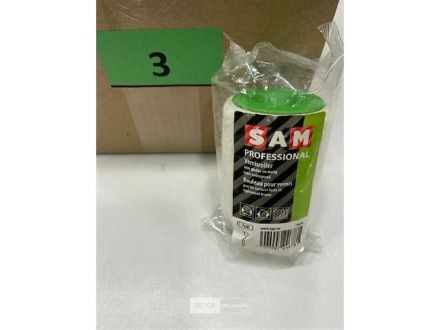 11 x vernisroller voor gladde en matig ruwe ondergrond lengte 7cm - afbeelding 3 van  3