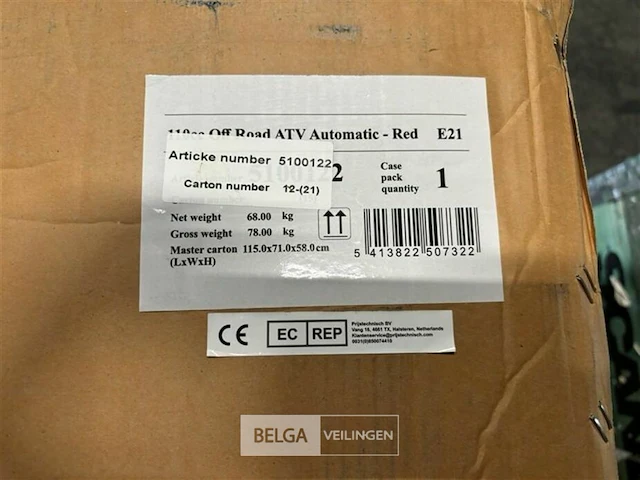 110cc off road atv automatic red - afbeelding 7 van  7