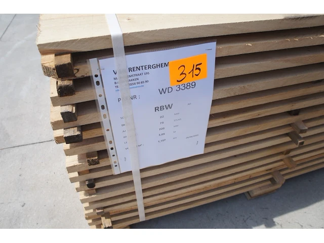 1,11 m³ eiken planken 22mm - afbeelding 2 van  4
