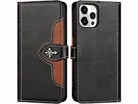 111x lederen hoes iphone 12 pro (92xrood + 19 zwart) - afbeelding 2 van  5