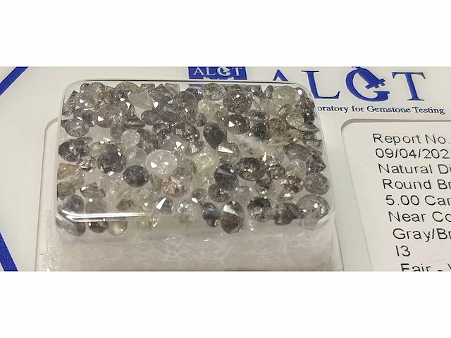 112 round natural diamonds 5cts i3 - afbeelding 1 van  4