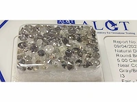 112 round natural diamonds 5cts i3 - afbeelding 1 van  4