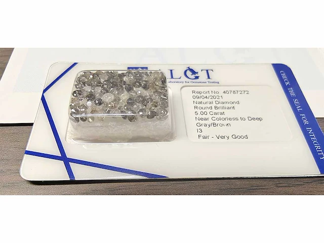 112 round natural diamonds 5cts i3 - afbeelding 3 van  4