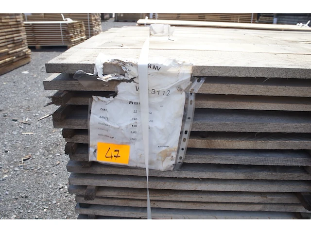 1,13 m³ eiken planken 22mm - afbeelding 2 van  4