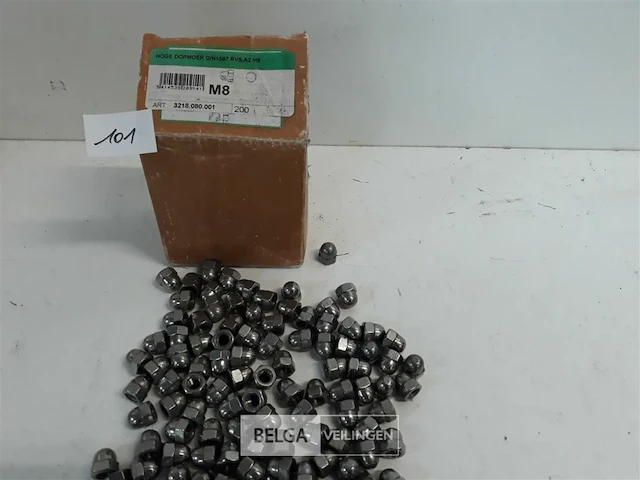 115 x dopmoer inox a2 m 8 - afbeelding 1 van  3