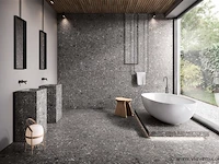 11,52m² - 60x60cm - terazzo black matt gerectificeerd - afbeelding 1 van  2