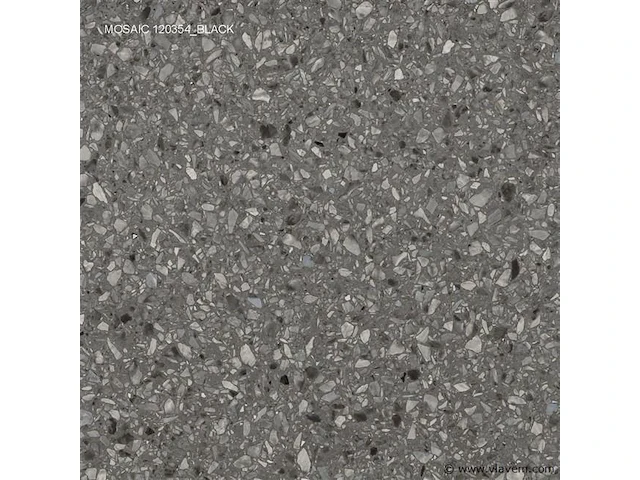 11,52m² - 60x60cm - terazzo black matt gerectificeerd - afbeelding 2 van  2