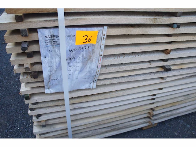 1,16 m³ eiken planken 22mm - afbeelding 2 van  3