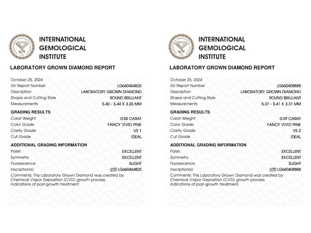 1.17ct fancy vivid pink vs1/vs2 with igi certificate - afbeelding 4 van  6