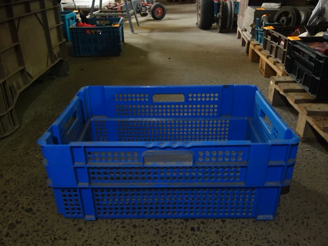 12 blauwe diepe stapelbakken - afbeelding 1 van  3