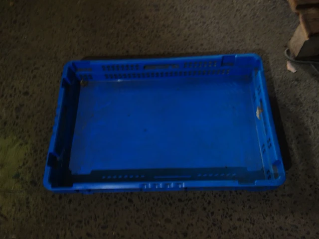 12 blauwe platte stapelbakken - afbeelding 2 van  3