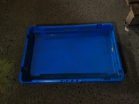 12 blauwe platte stapelbakken - afbeelding 2 van  3