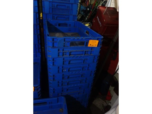 12 blauwe platte stapelbakken - afbeelding 3 van  3
